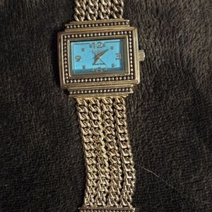Ecclissi Sterling Silver and Turquoise Women's Watch
